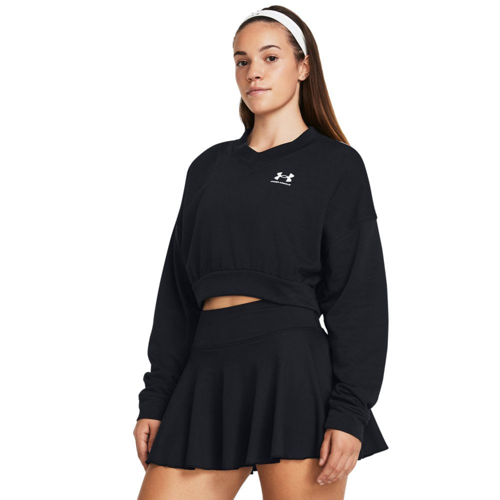 Moletom Feminino Under Armour Rival Terry Oversized Cropped