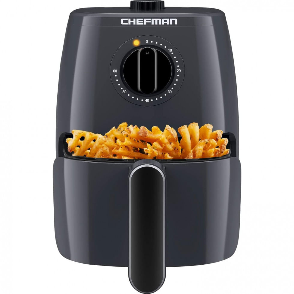 Fritadeira Eletrica Airfryer 3l Com Temperatura Ajustavel, Escuro, Escuro, 110v, Chefman Rj38 2lm V3 Grey, Cinza Escuro