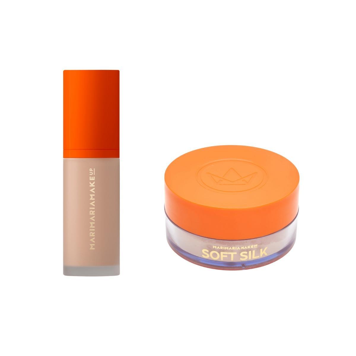 Kit Mari Maria Base Matte Velvetskin Nude+pó Delicate