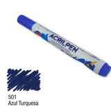 Caneta Marcador Para Tecido Acrilpen Azul Turquesa