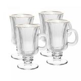 Taça Cappuccino Lines Fio De Ouro 240ml Cj/4 20678 Wolff