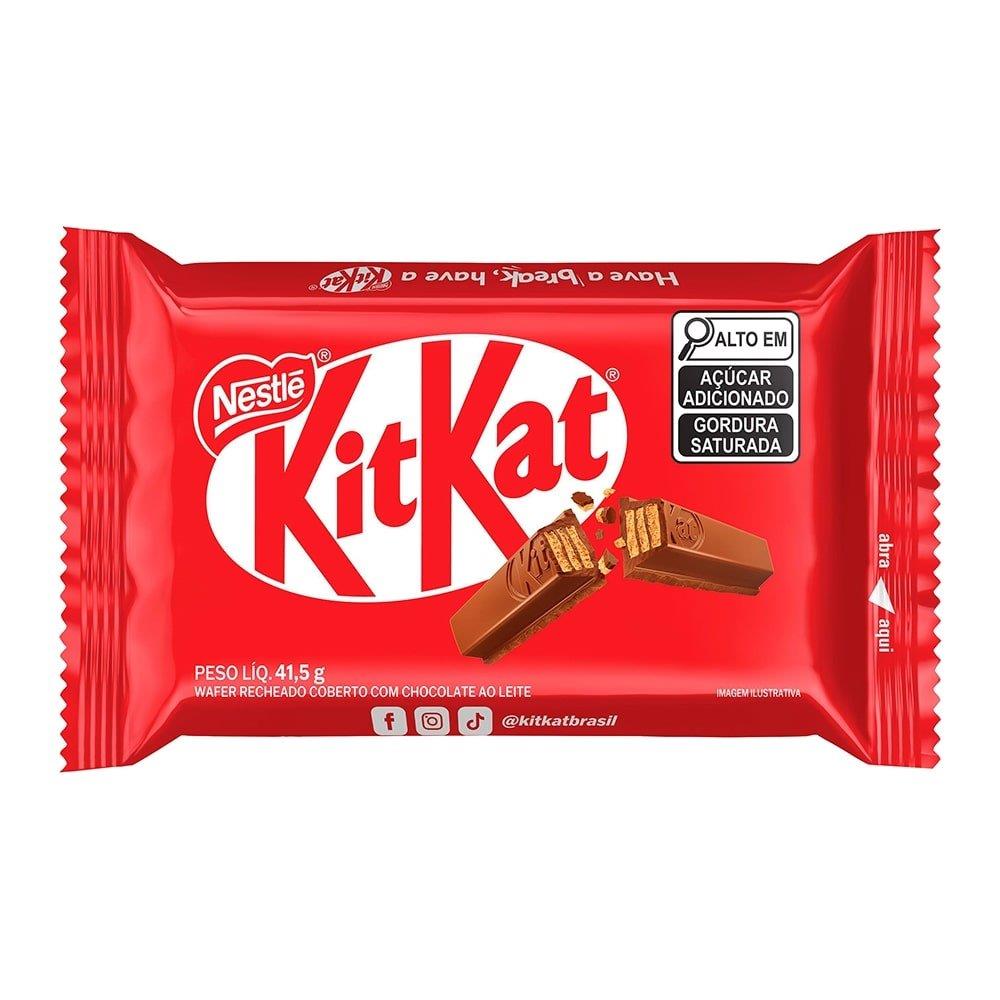 Chocolate Kitkat 4 Fingers Ao Leite 41,5g - Embalagem Com 24 Unidades