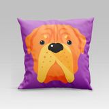 Capa De Almofada Estampada Pet Dog Em Veludo Suede 45cm X 45cm Raças Cachorros Dogue De Bordeaux