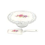 Prato Com Pé Em Porcelana Mon Chéri Com 2 Peças 26x9,3cm L\&#39;hermitage