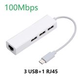 Hub Usb C Usb-c Ethernet Rj45 Lan Placa De Rede 3x Usb A