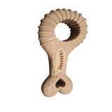 Mordedor Kroco Coxa Wood Texturizado Bege Para Cães - Tam. Único