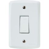 Conjunto 4x2 Com 1 Interruptor Paralelo 10 A 250 V Tramontina Lux2 Branco
