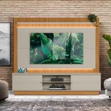 Home Com Led Para Tv 75 Polegadas Nature Off White Petra Flex Shop Jm