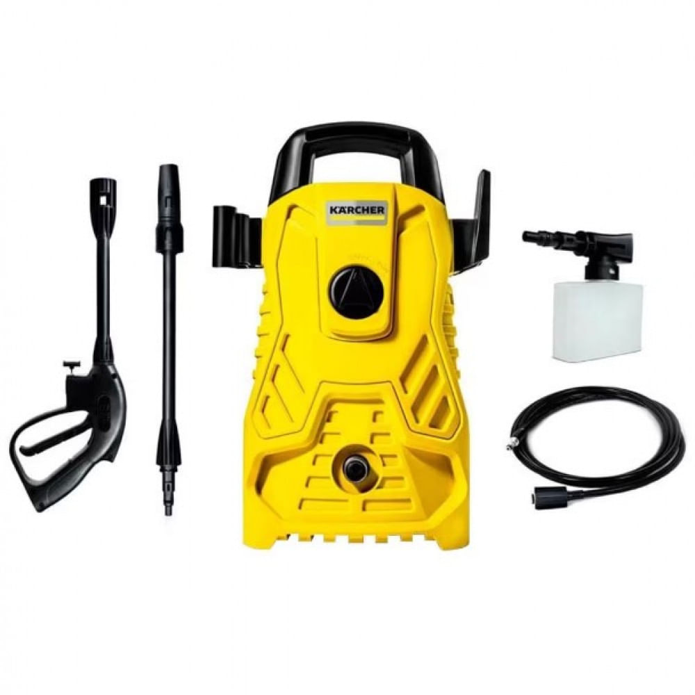 Lavadora De Alta Pressão Karcher Compacta 1500 Psi/libras 1200w 300l/h Com Aplicador De Detergente E Lança Regulável