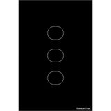 Interruptor Touch Smart Tramontina Preto Com 3 Canais