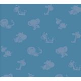 Papel De Parede Safari Friends Infantil Azul Sf6226