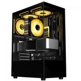 Gabinete Gamer Liketec Heydar Preto Mid Tower M-atx Vidro