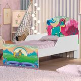 Cama Infantil Paraiso Unicórnio Com Colchão