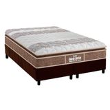 Cama Box King: Colchão Anatômico D33-ep Guarda Costas + Base Crc Suede Brown(193x203)