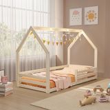 Cama Solteiro Madeira Montessoriana Casinha Naturale