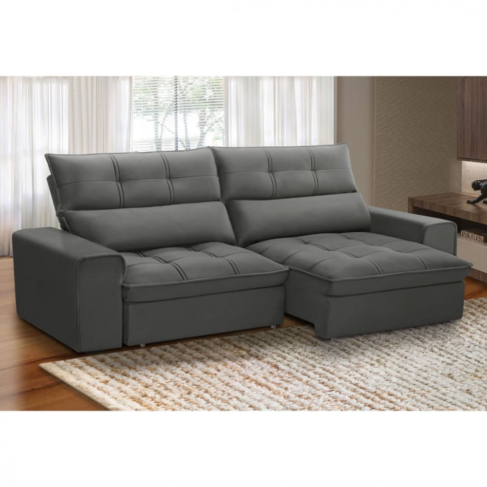 Sofa 3 Lugares Retratil E Reclinavel Ferguile Lotus