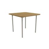 Mesa De Sala Jantar Sena M057 Aço C-tampo Mairado 90x90cm Niquel - Kappesberg