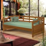 Sofá Cama Madeira Maciça Solteiro Castanho Shop Jm