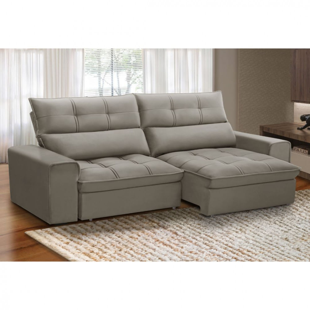 Sofa 3 Lugares Retratil E Reclinavel Ferguile Lotus