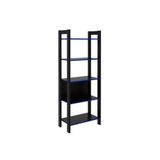 Multiuso Quarto Juvenil Me4166 C- 5 Prateleiras Preto-azul