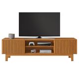 Rack Trunfo Para Tv Até 70 Polegadas Com Porta Ripada Jcm Movelaria Cinamomo