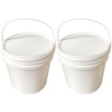 Balde Plástico 10l Alça Plástica Produto De Limpeza 2 Pçs