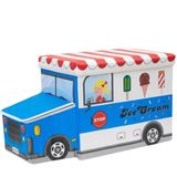 Caixa Organizadora Baú Azul Brinquedos Dobrável Dolce Home