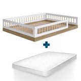 Cama Casal Criança Montessoriana Aveiro Oak Branco