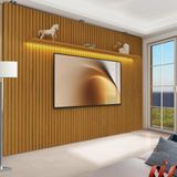 Painel Home Ripado Grande Tv Até 85 Polegadas Com Led Naturale Notório Shop Jm