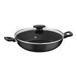 Wok Tramontina Com Revestimento Interno E Externo Em Antiaderente Starflon Max Grafite 28 Cm 3,3 L