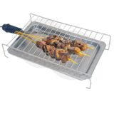 Churrasqueira Elétrica Grill Portátil Bandeja Desmonta 110v