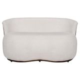 Namoradeira Orgânica Boucle - 7decormoveis - Boucle Bege/calacata Marrom