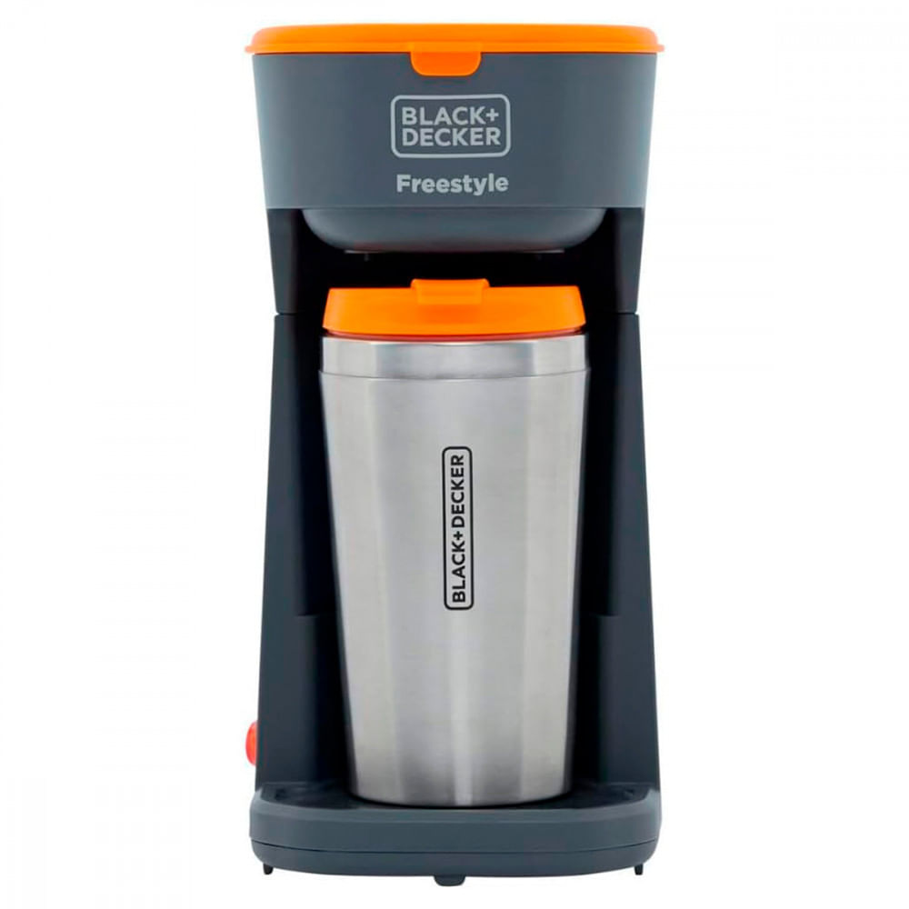 Cafeteira Elétrica Black + Decker Individual Freestyle 600w 127v Preto/laranja - Cm01-br