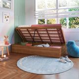 Cama Solteiro Articulável Com Baú Nogal Hezo Shop Jm