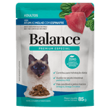 Ração Úmida para Gatos Adultos Atum ao Molho com Espinafre Premium Especial Balance Sachê 85g