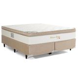 Cama Box Herval Queen Pallace Bambu, 71x158x198 Cm, Molas Ensacadas