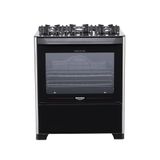 Fogão 5 Bocas Dako Magister Com Mesa De Vidro E Acendimento Automático Preto Bivolt