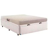Colchão De Casal Herval Frontier Em Poliéster + Base Box Itaflex Com Baú
