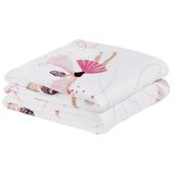 Manta Flannel Estampada Infantil Bouti Kids Solteiro - Bailarina