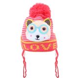 Touca Gorro Infantil Vermelha Gatinho Tamanho Único