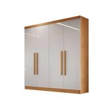 Módulo De Quarto Casal Guarda Roupa 4 Portas E 2 Gavetas Luna Naturale-off White - Bianchi