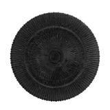 Sousplat Lyor Preto De Plástico 33cm