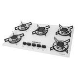 Fogão Cooktop 5 Bocas Tripla Chama Bivolt Chamalux - Branco