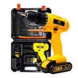 Parafusadeira E Furadeira 2em1 36v Torque Ajustável Recarregável