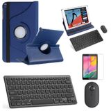 Kit Capa 360 Azul Escuro / Teclado E Mouse Preto E Película