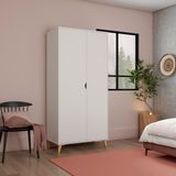 Guarda-roupa 2 Portas Com Cabide Puma Branco