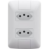 Kit 8 Conjunto 4x2 2 Tomadas 2p+t Tramontina Aria 10a 250v Branco