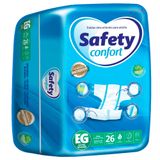 Fralda Geriátrica Safety Confort Tamanho Eg Com 26 Unidades Descartáveis