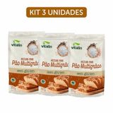 Kit 3x: Mistura Para Pão Multigrãos Sem Glúten Vitalin 300g