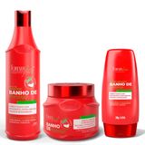 Kit Banho De Verniz Morango Brilho Forever Liss